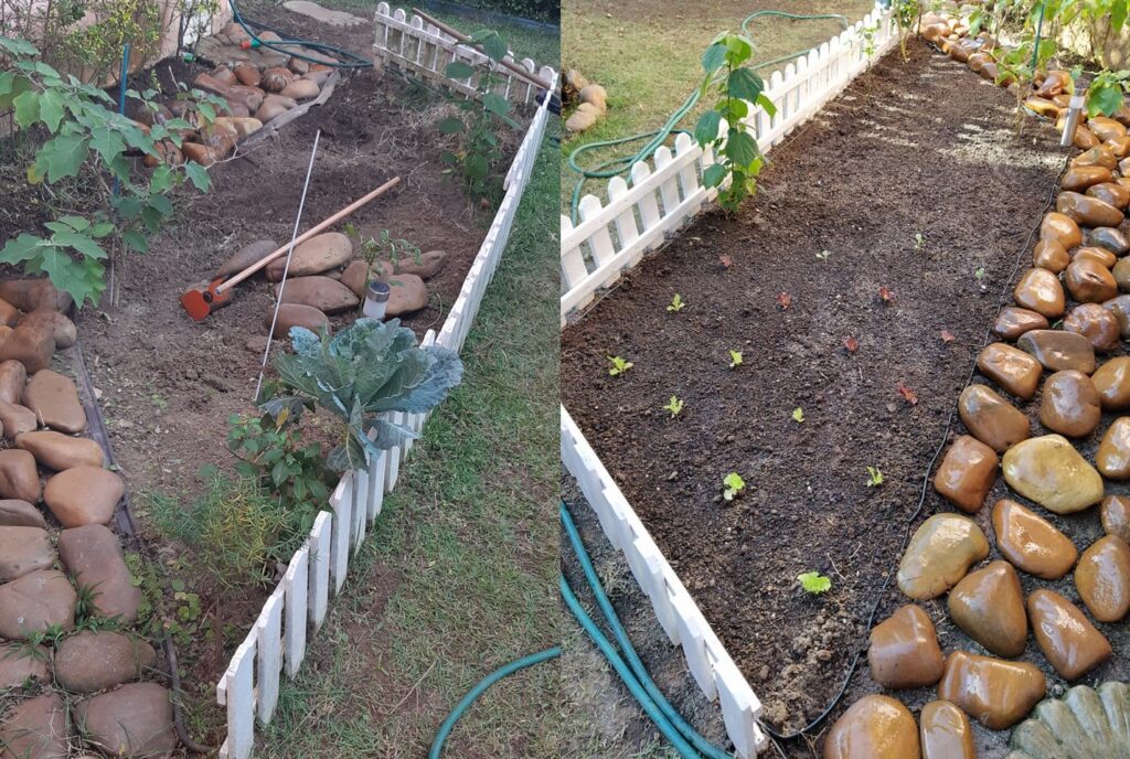 Revitalização completa de horta, incluindo reposição de terra + insumos NPK para adubação